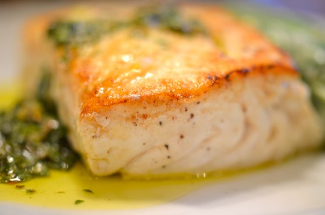 Olive Oil Poached Halibut – Gonzalo Natural Organic Kosher