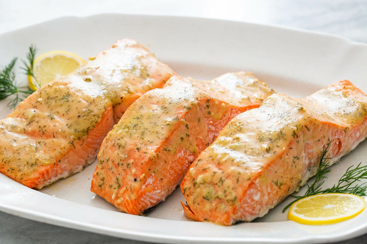 Salmon with Dijon Sauce – Gonzalo Natural Organic Kosher